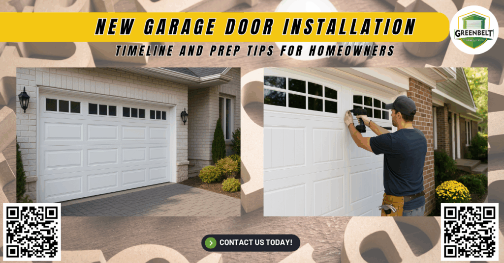 New Garage Door Installation Timeline and Prep Tips for Homeowners 7 New Garage Door Installation Timeline and Prep Tips for Homeowners - Greenbelt Garage Doors Co.
