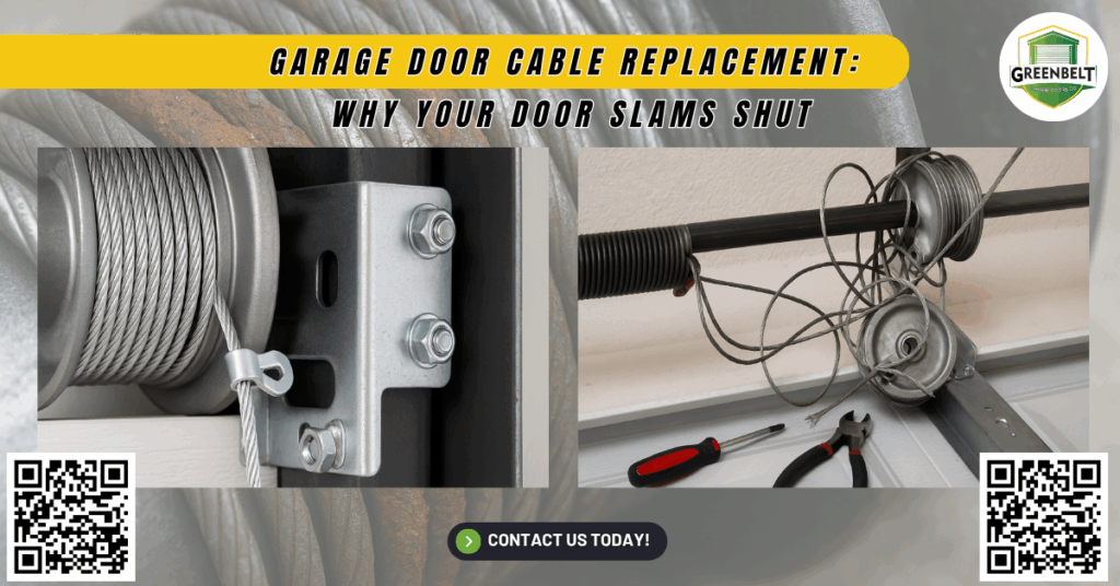 Garage Door Cable Replacement: Why Your Door Slams Shut - Greenbelt Garage Doors Co.