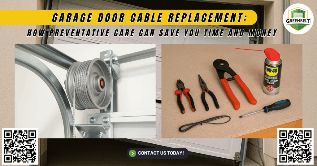Garage Door Cable Replacement: How Preventative Care Can Save You Time and Money - Greenbelt Garage Doors Co.