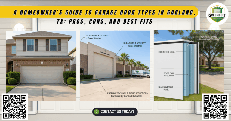 A Homeowner’s Guide to Garage Door Types in Garland, TX: Pros, Cons, and Best Fits - Greenbelt Garage Doors Co.